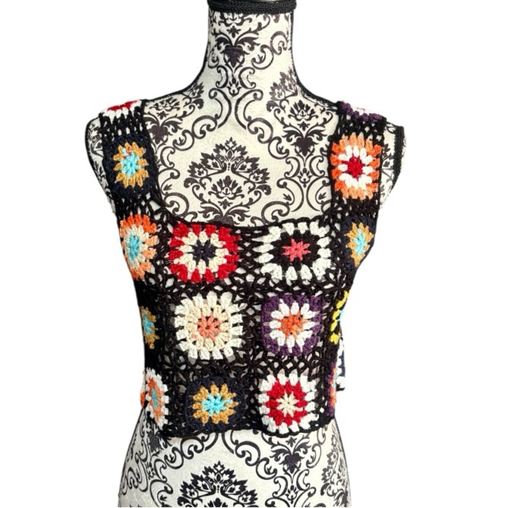 Granny Square Crochet Tank Top
